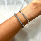 SNAKE | Pulseira em Malha Achatada em Aço Inox (várias espessuras)