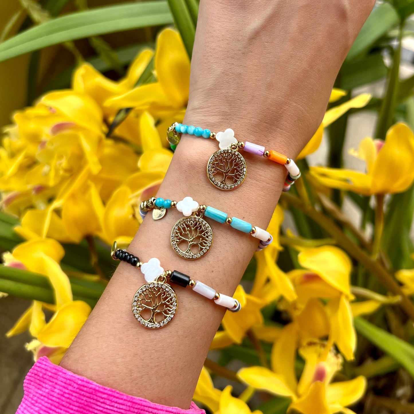 tree of life beads bracelets | Steel