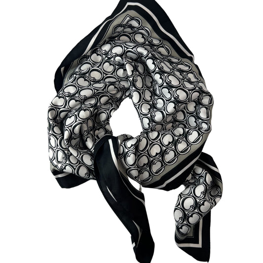 black satin scarf