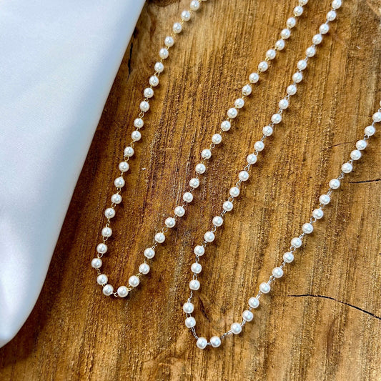 LAURA | Gargantilla de perlas de acero inoxidable