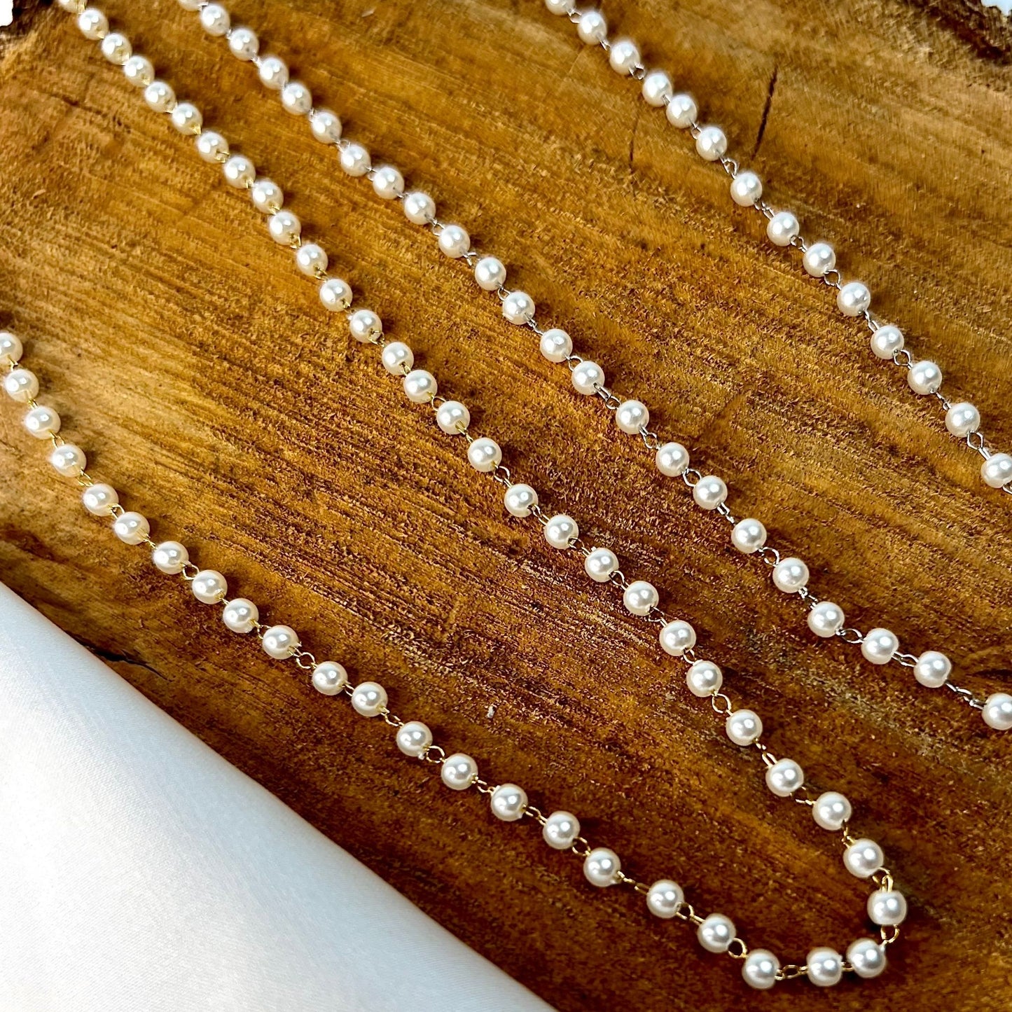 LAURA | Gargantilla de perlas de acero inoxidable