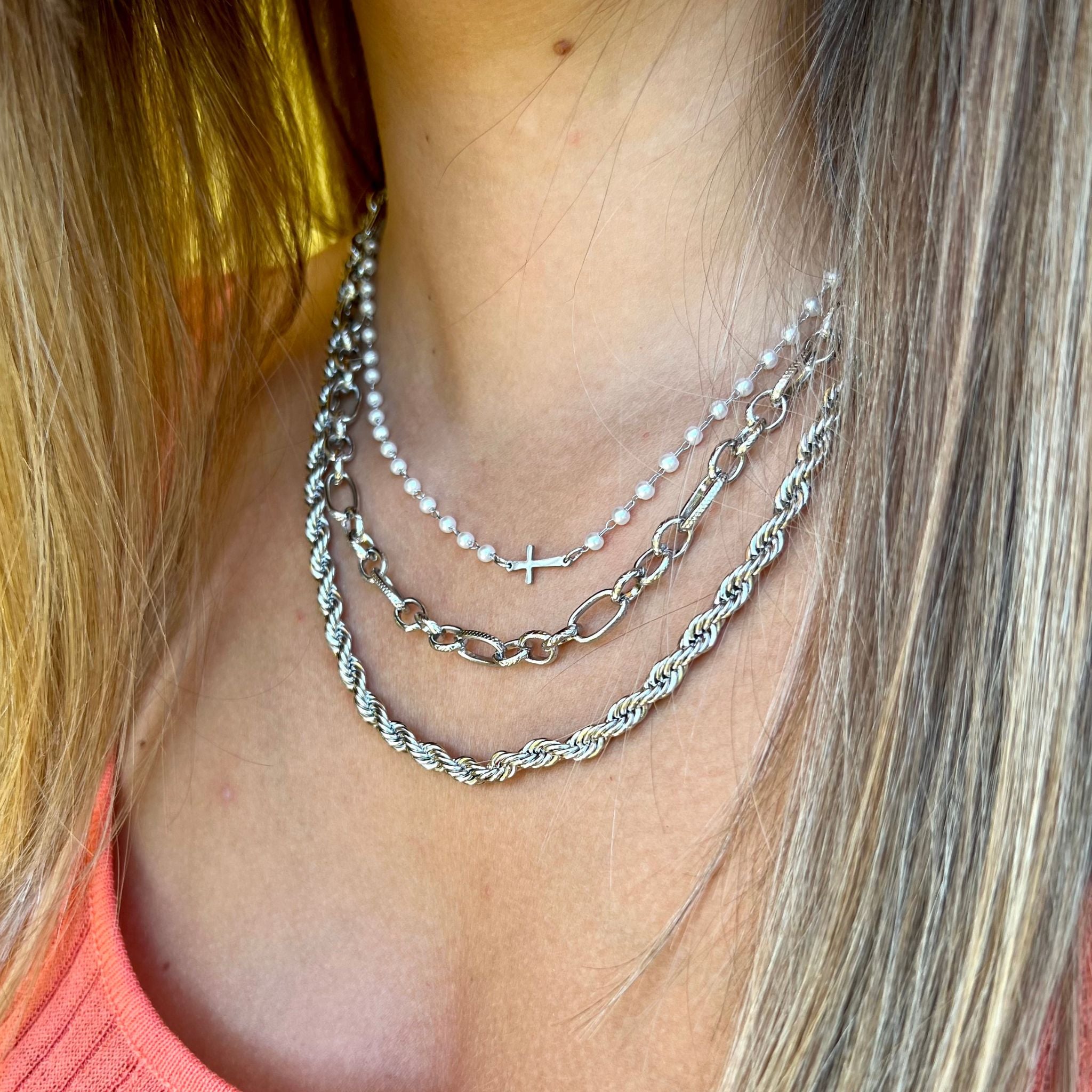 STELLA I | Colar em malha torcida de 5mm em Aço