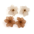 Brincos em Aço e acrílico